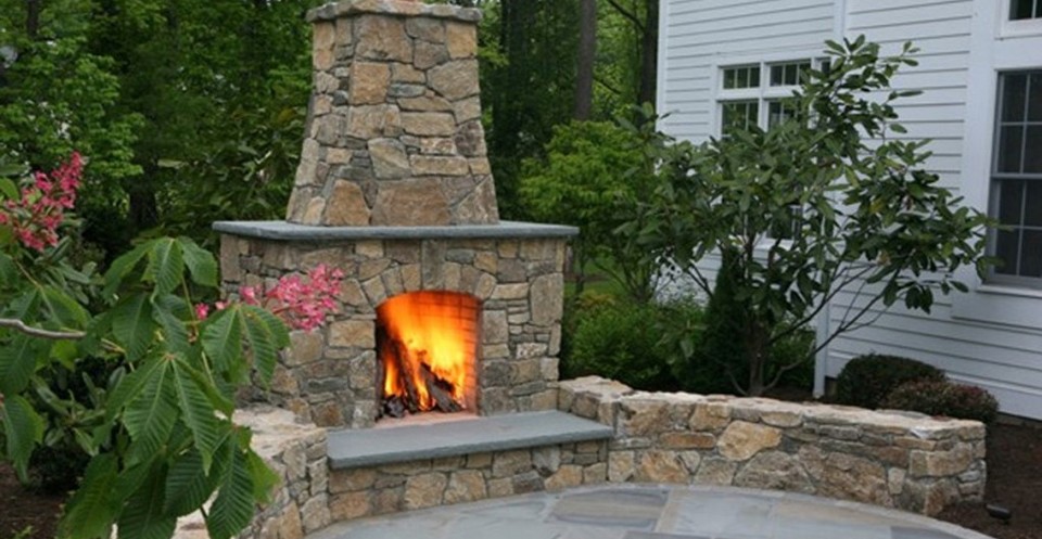 outdoor-stone-fireplace