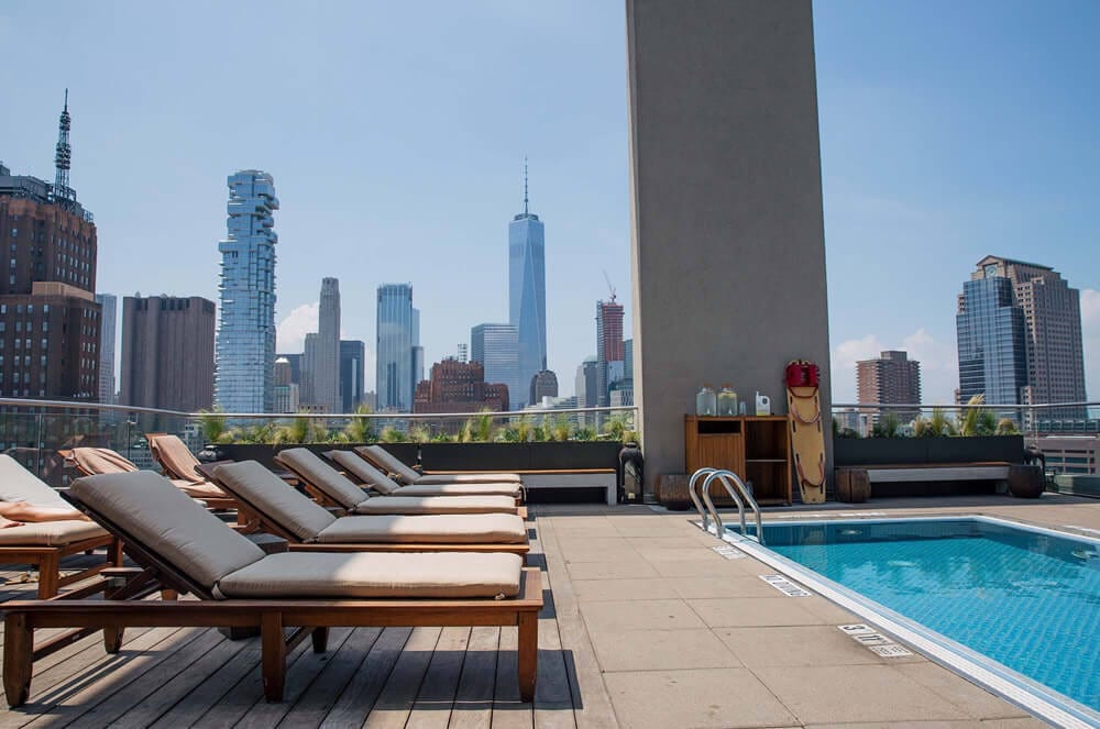 Rooftop Terrace with Pool at the James Hotel NY
