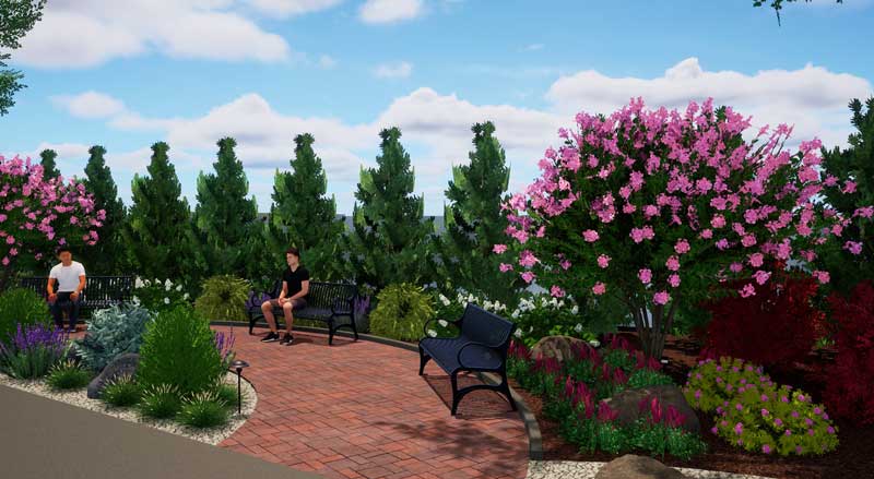 Rendering of the new Schlapfer Gardens at VFW Post 7925