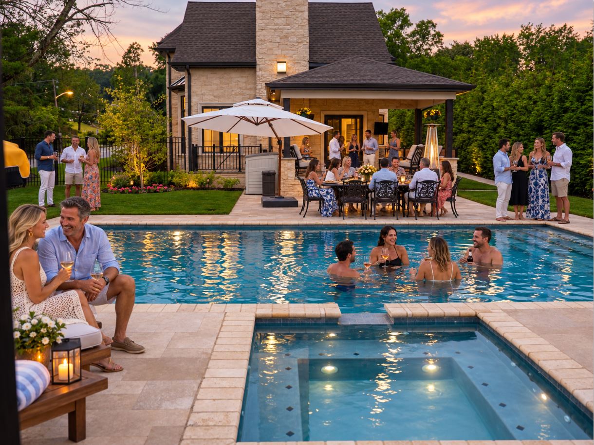 Sponzilli Backyard Oasis with Resort Features
