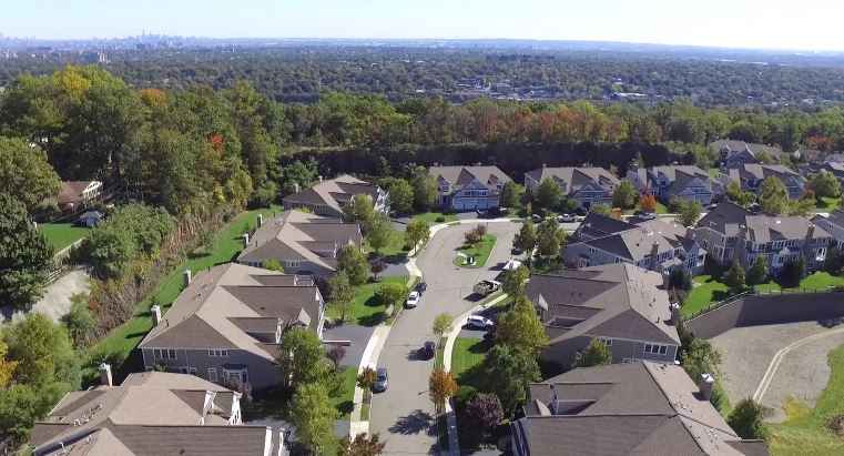 HOA community grounds with maintained turf and landscaped common areas