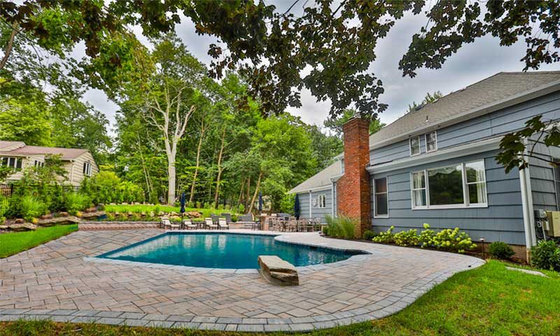 diving-board, pool with stone diving board