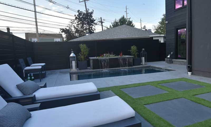 landscape-design-ithe-pool, modern landscape design with pool and seating