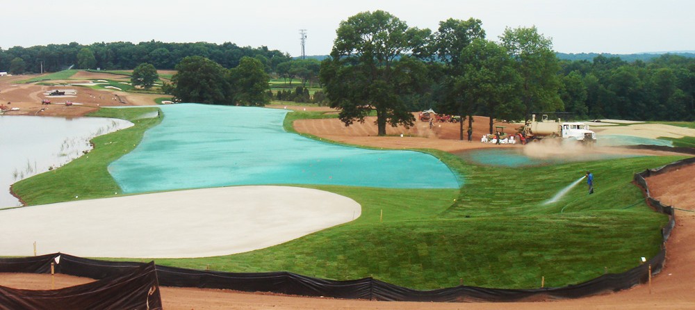 Hydroseeding a Golf Course