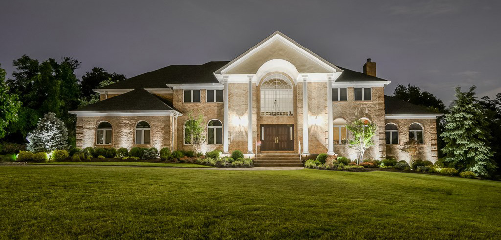 Outdoor Lighting lights up exterior of entire home